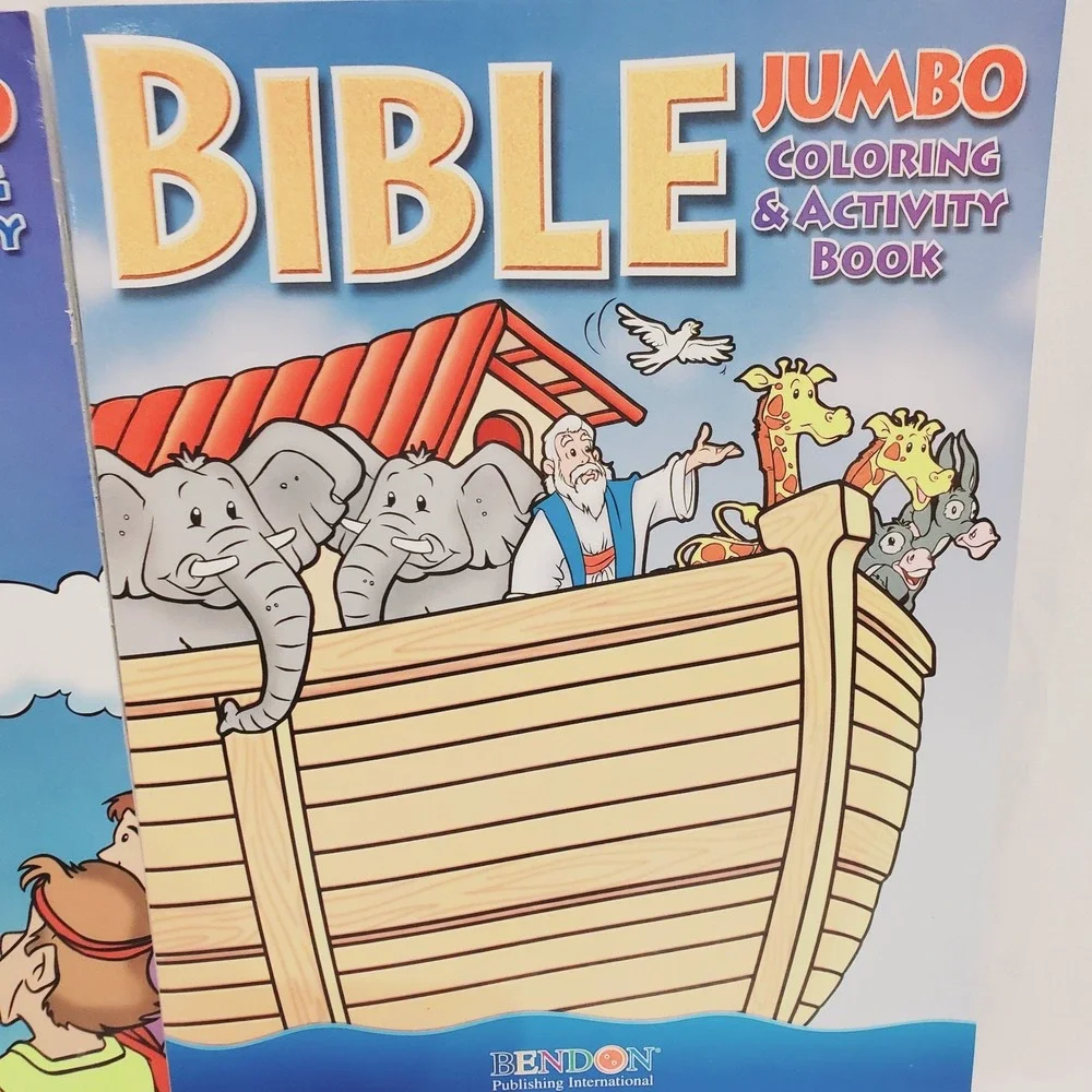 Set of 3 Bible Jumbo Coloring and Activity Books Bendon‎ Unused